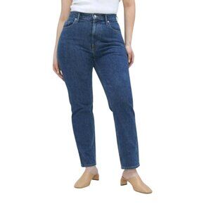 Everlane Curvy Cheeky Jeans Straight Leg Organic Cotton Denim Blue Women's 34